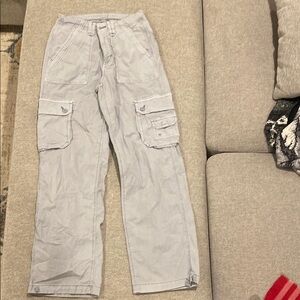 American Eagle Outfitters Light Gray Cargo Pants